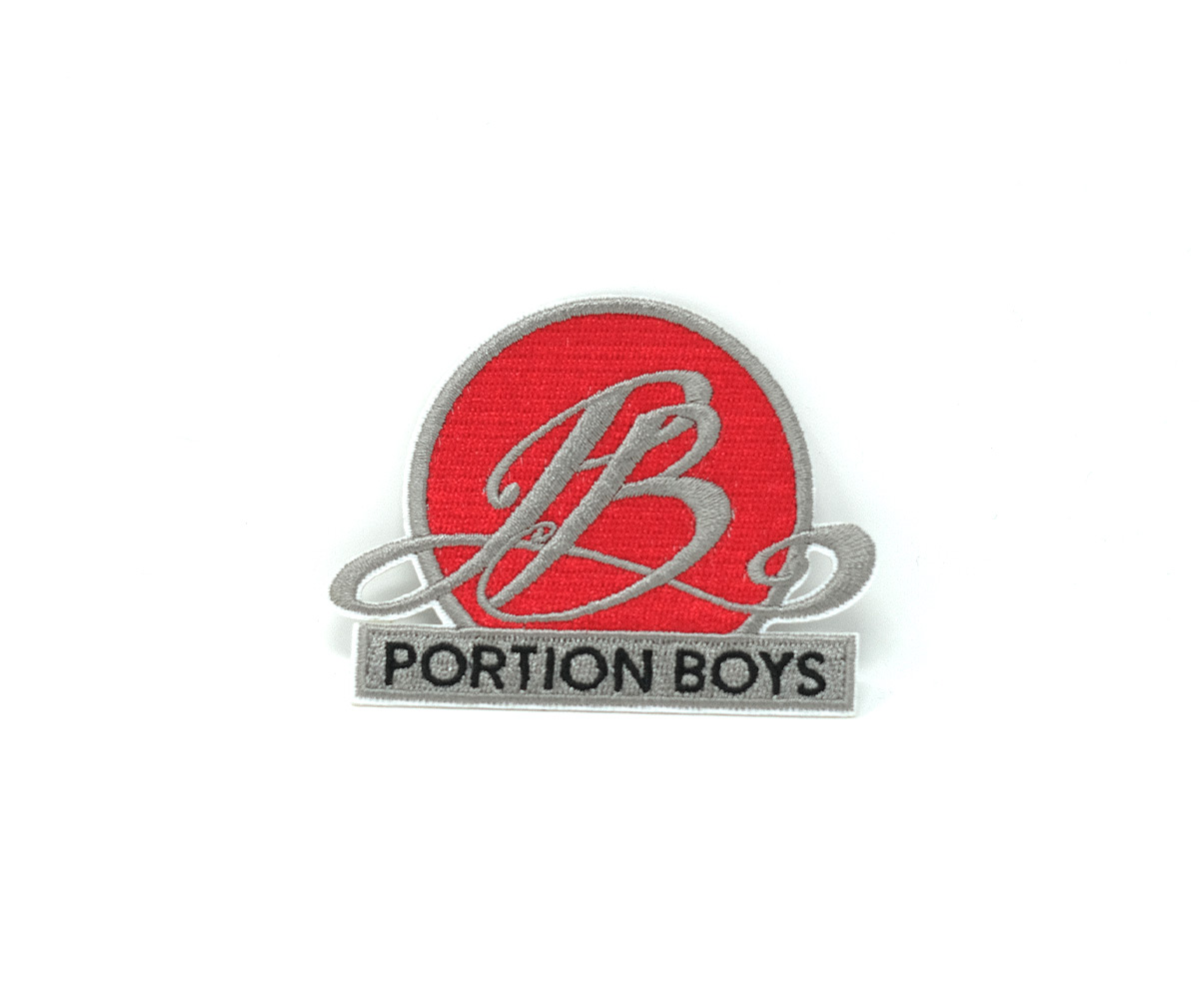 Portion Boys haalarimerkki, Punainen logo