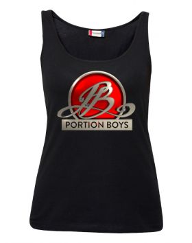Portion Boys Naisten Toppi Logolla, Musta